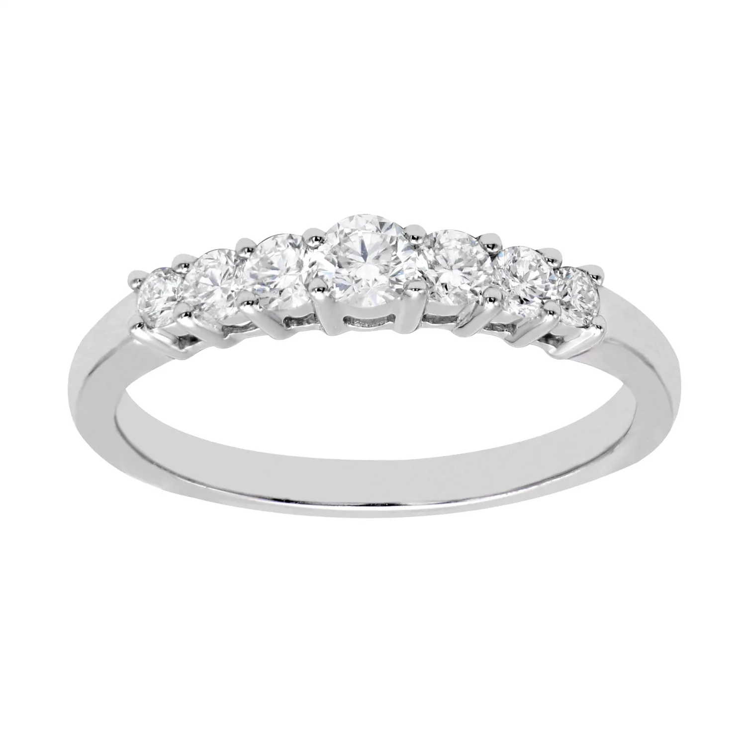 Anello Riviere in oro 750 con diamanti