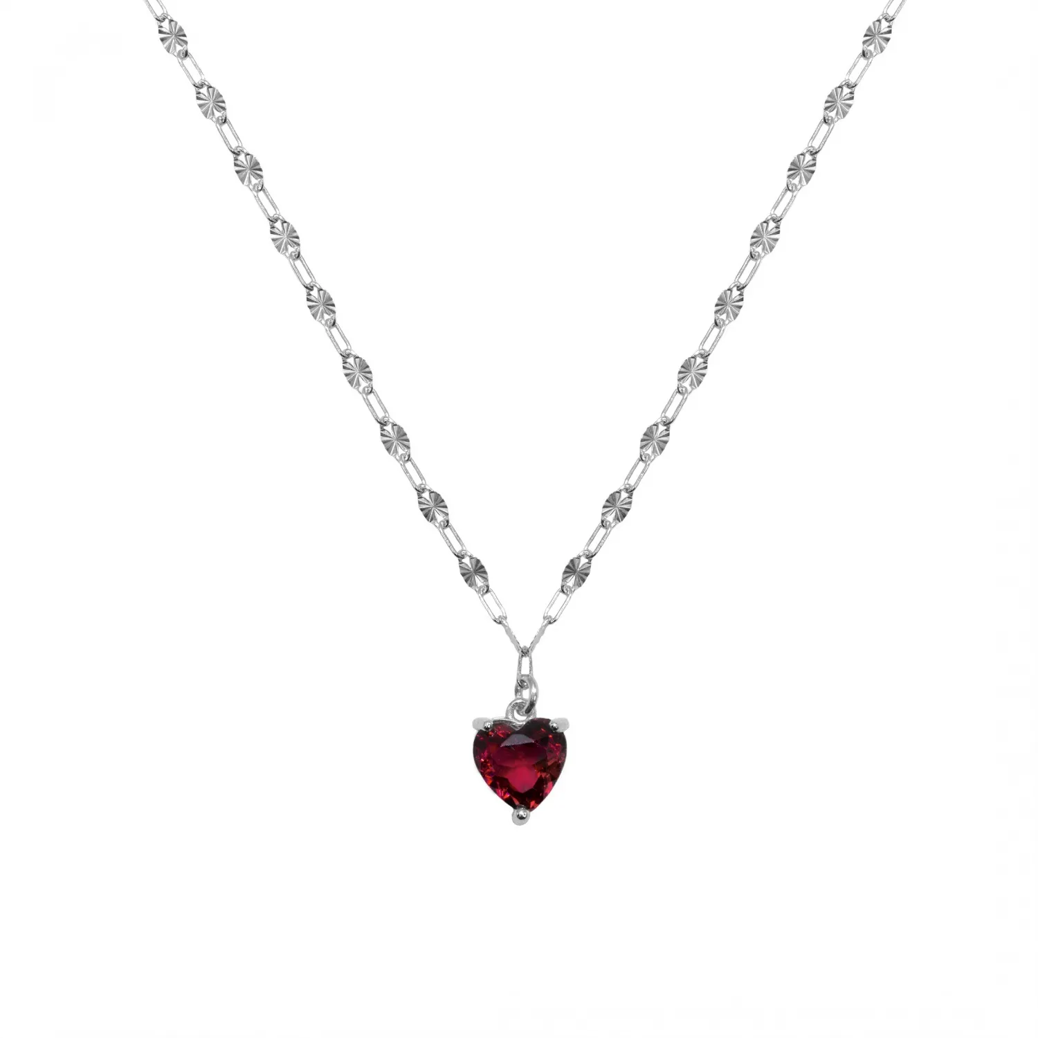 Collier in Argento 925 con Cuore Centrale
