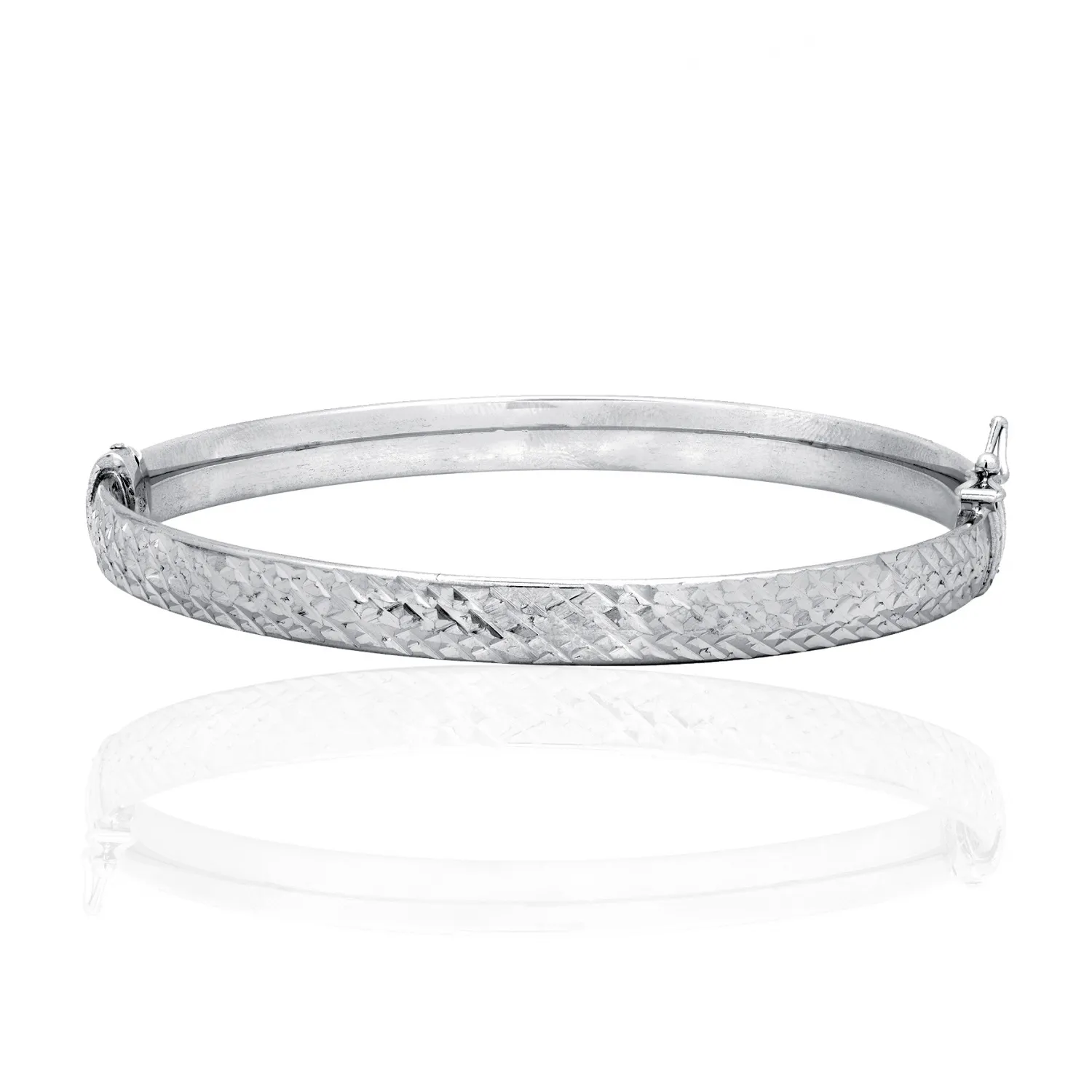 Bracciale Rigido in Argento 925 Diamantato