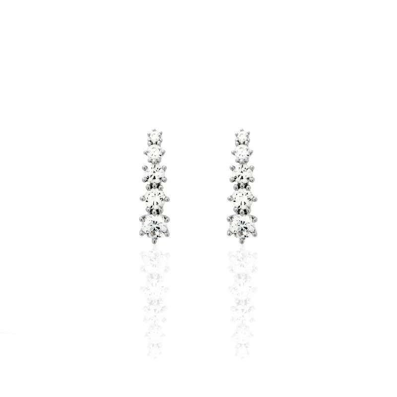 Orecchini a Bottone Griffe Scalare in Argento 925