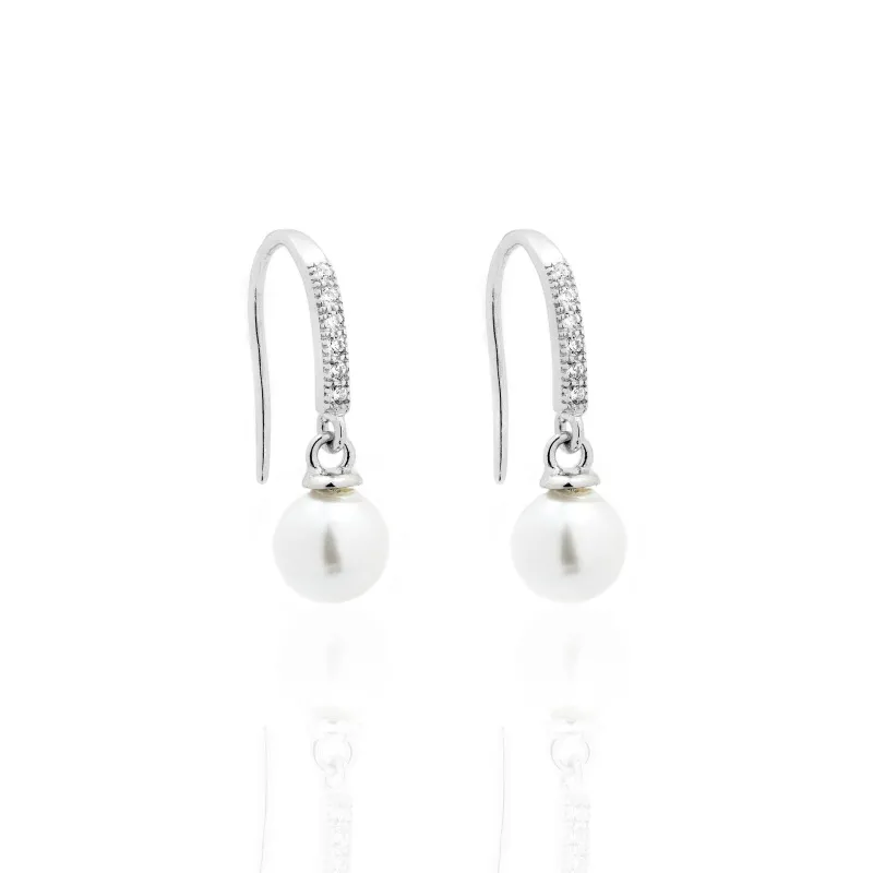 Orecchini a Amo in Argento 925 con Perle