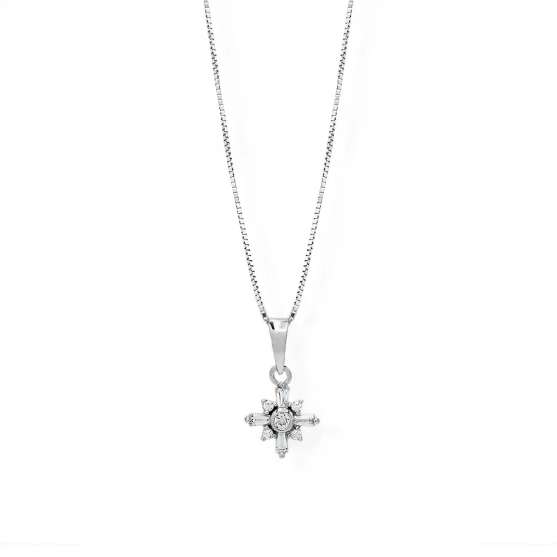 Collier in Argento 925 Centrale Fantasia Zirconi