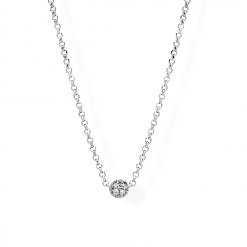 Collier Girocollo in Argento 925 Punto Luce