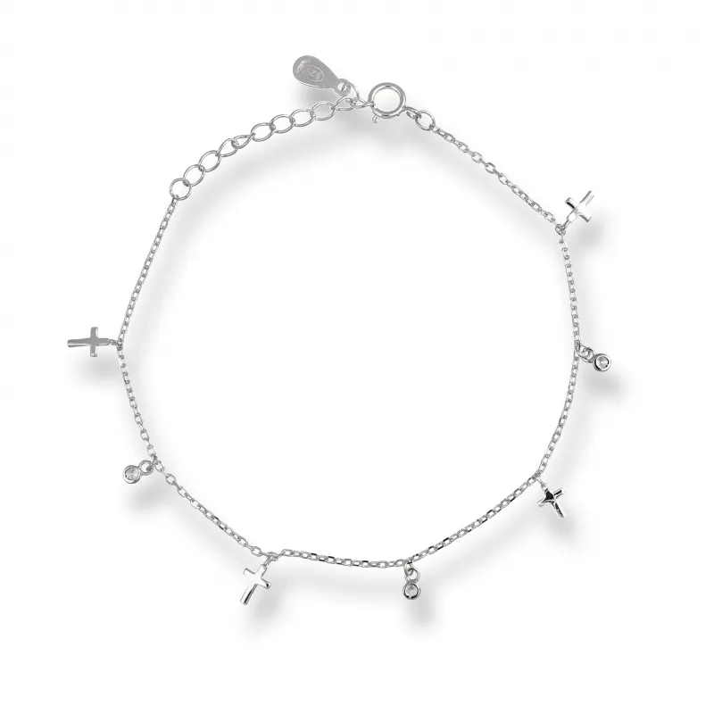 Bracciale in Argento 925 Croci e Punti Luce