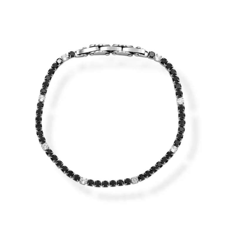 Bracciale in Acciaio Tennis Alternato