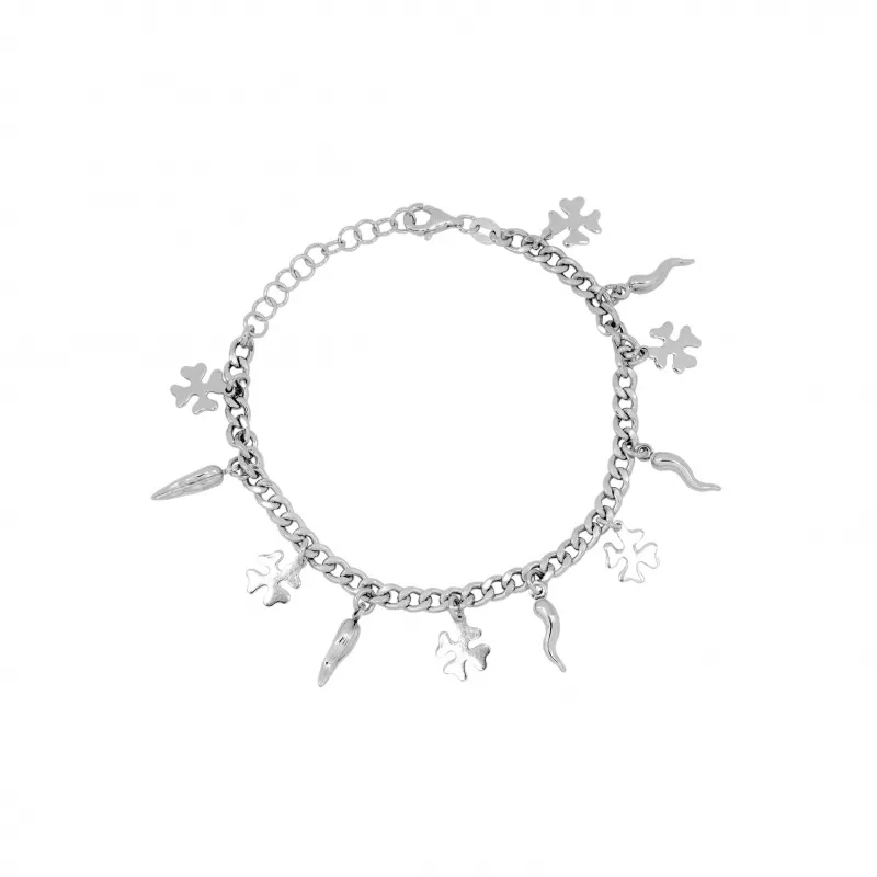 Bracciale in Argento 925 con Charms Portafortuna