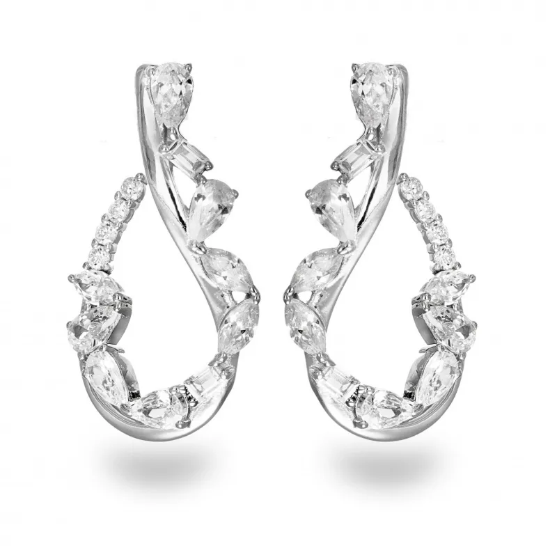 Orecchini in Argento 925 a Goccia Multicut