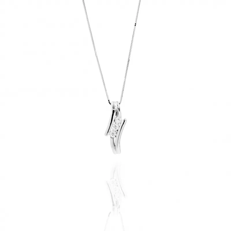Collier Trilogy Contrariè con Diamanti ct 0,09
