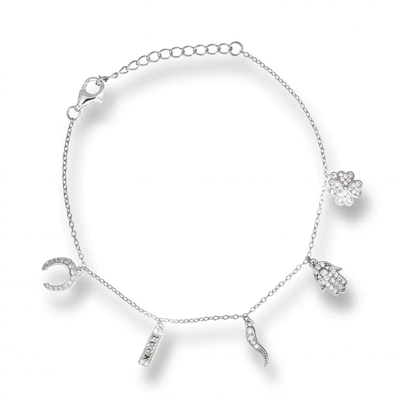 Bracciale in Argento 925 con Charms Lucky
