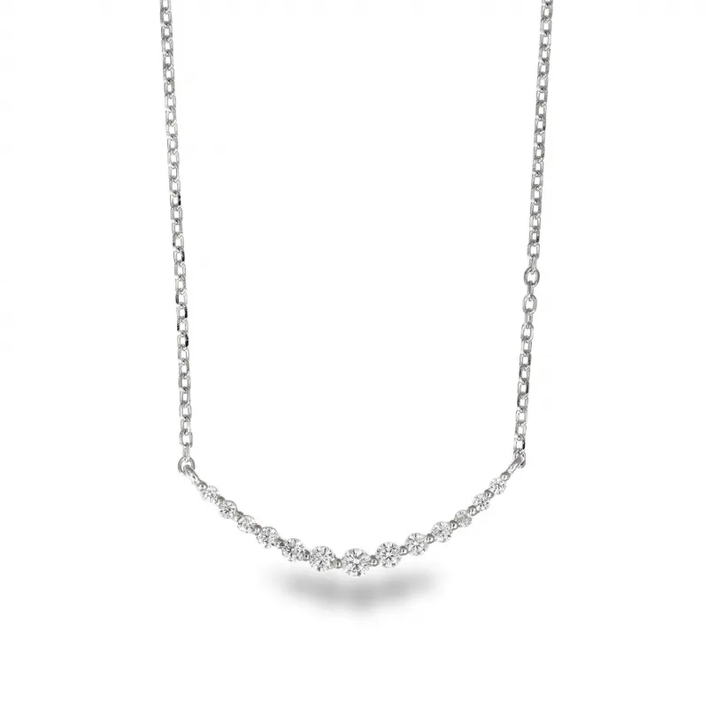 Collana in Argento 925 Stile Tennis a Scalare