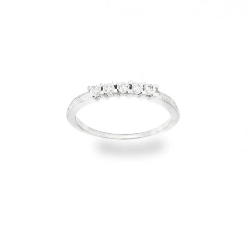 Anello Riviere Toodiamond in Oro 375 con 5 Diamanti per 0,08ct