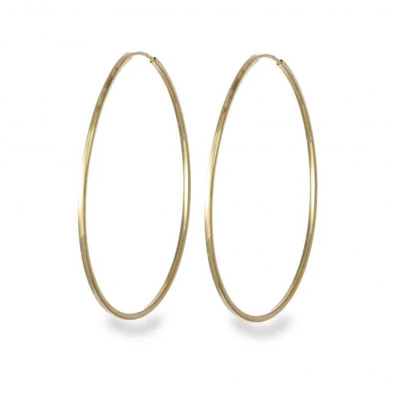 Orecchini in Oro 375 a Cerchio Piratino D.4cm