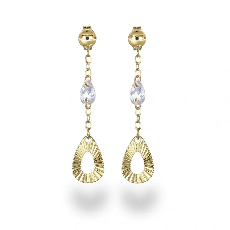 Orecchini Unoaerre in Oro 375 a Goccia