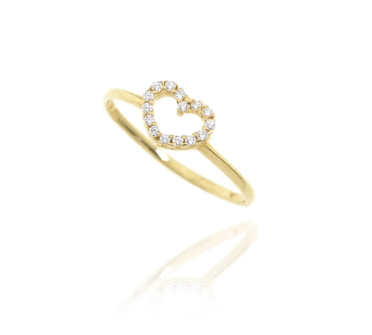 Anello Cuore e Zirconi