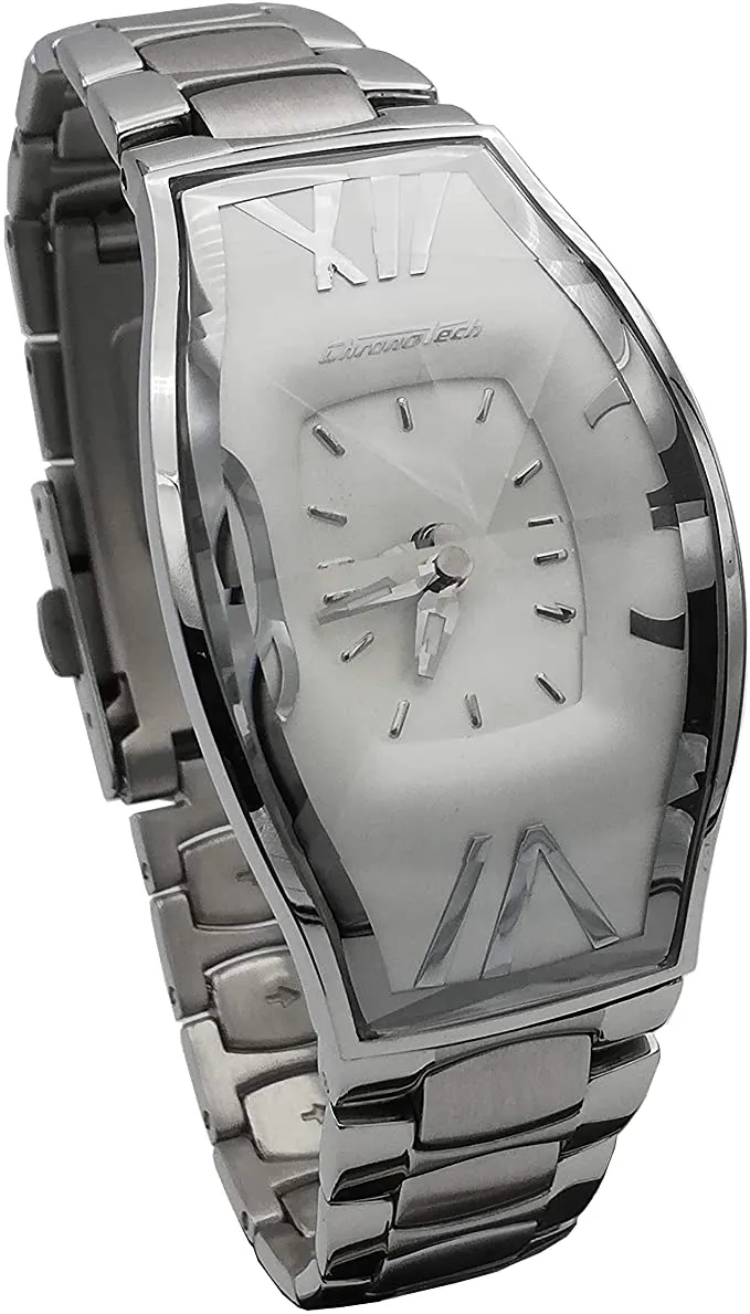 Chronotech prisma PRISMA Flat mini Donna Acciaio quadrante bianco CT.7932L/08M
