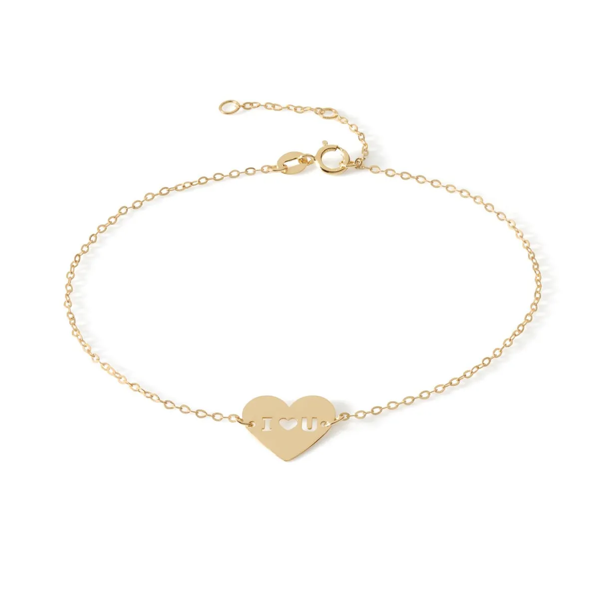 ABZ 128 Bracciale da Donna Ambrosia Gioielli con Cuore in Oro Giallo YOU