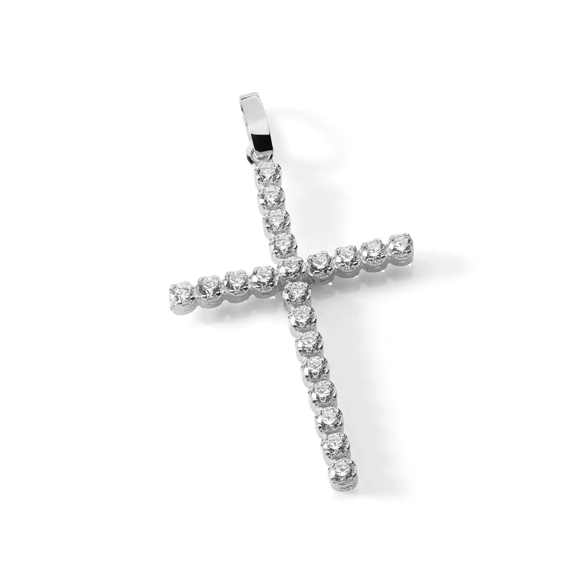 ACZ 113 Croce da Donna Ambrosia Gioielli in Oro 18kt e Zirconi