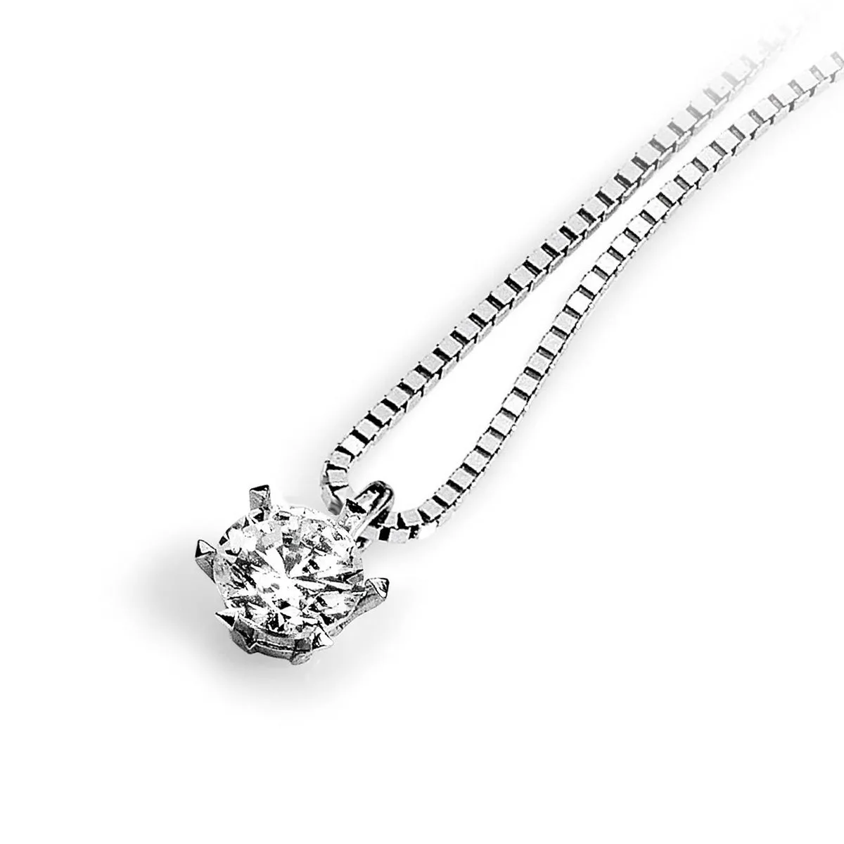 AGZ 119 Collana a Punto Luce da Donna Ambrosia Gioielli in Oro 18kt e Zircone da 3,2mm