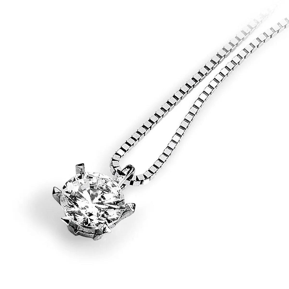 AGZ 120 Collana a Punto Luce da Donna Ambrosia Gioielli in Oro 18kt e Zircone da 4mm