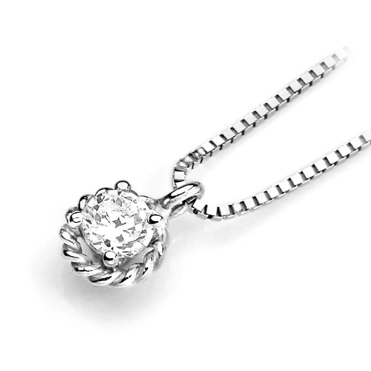 AGZ 121 Collana a Punto Luce da Donna Ambrosia Gioielli in Oro 18kt e Zircone da 3,5mm