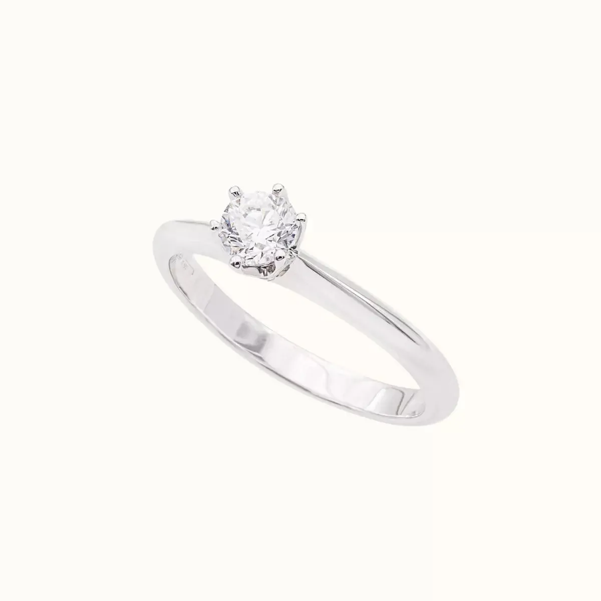 ALFYO Anello Solitario con Diamante myO 6 Griffe