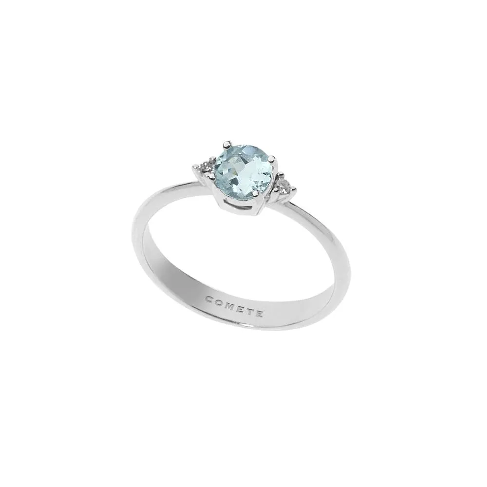 Anello Comete con Acquamarina e Diamanti ANQ 294
