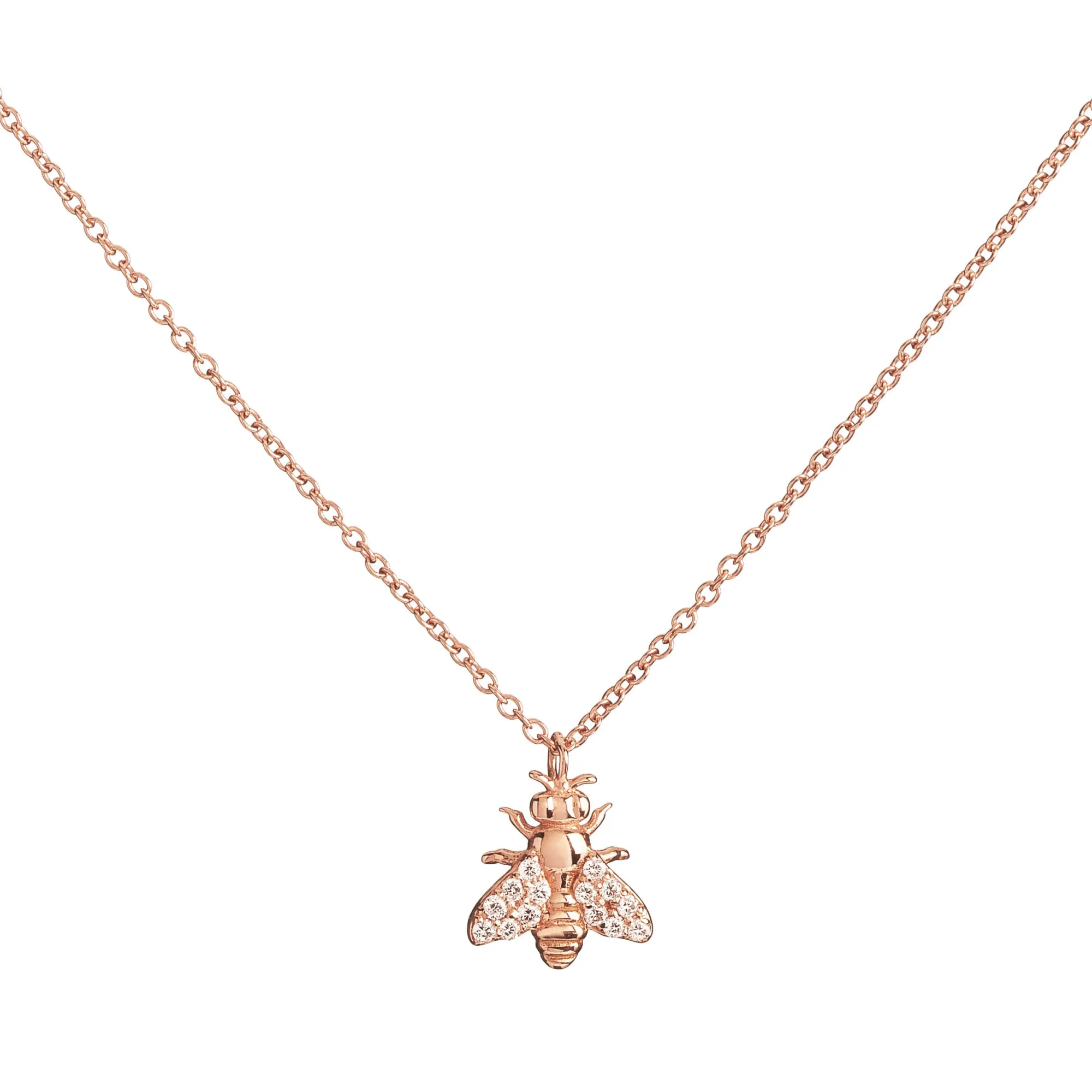 Marco Gerbella - Collana con ape e diamanti bianchi, ct. 0,07