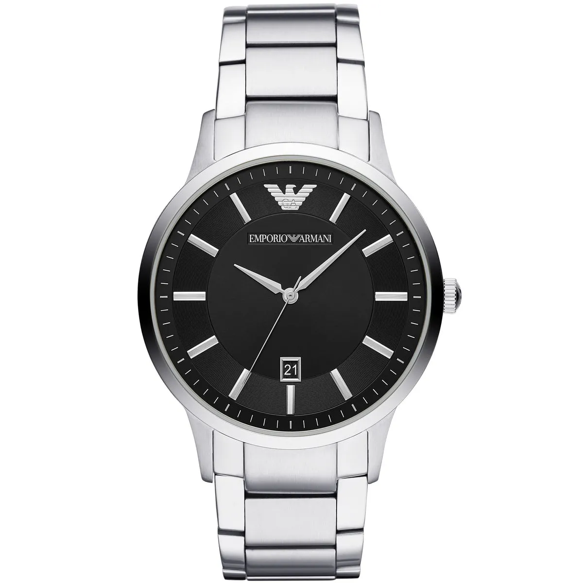 EMPORIO ARMANI AR11181 Renato Orologio Uomo in Acciaio Quadrante nero