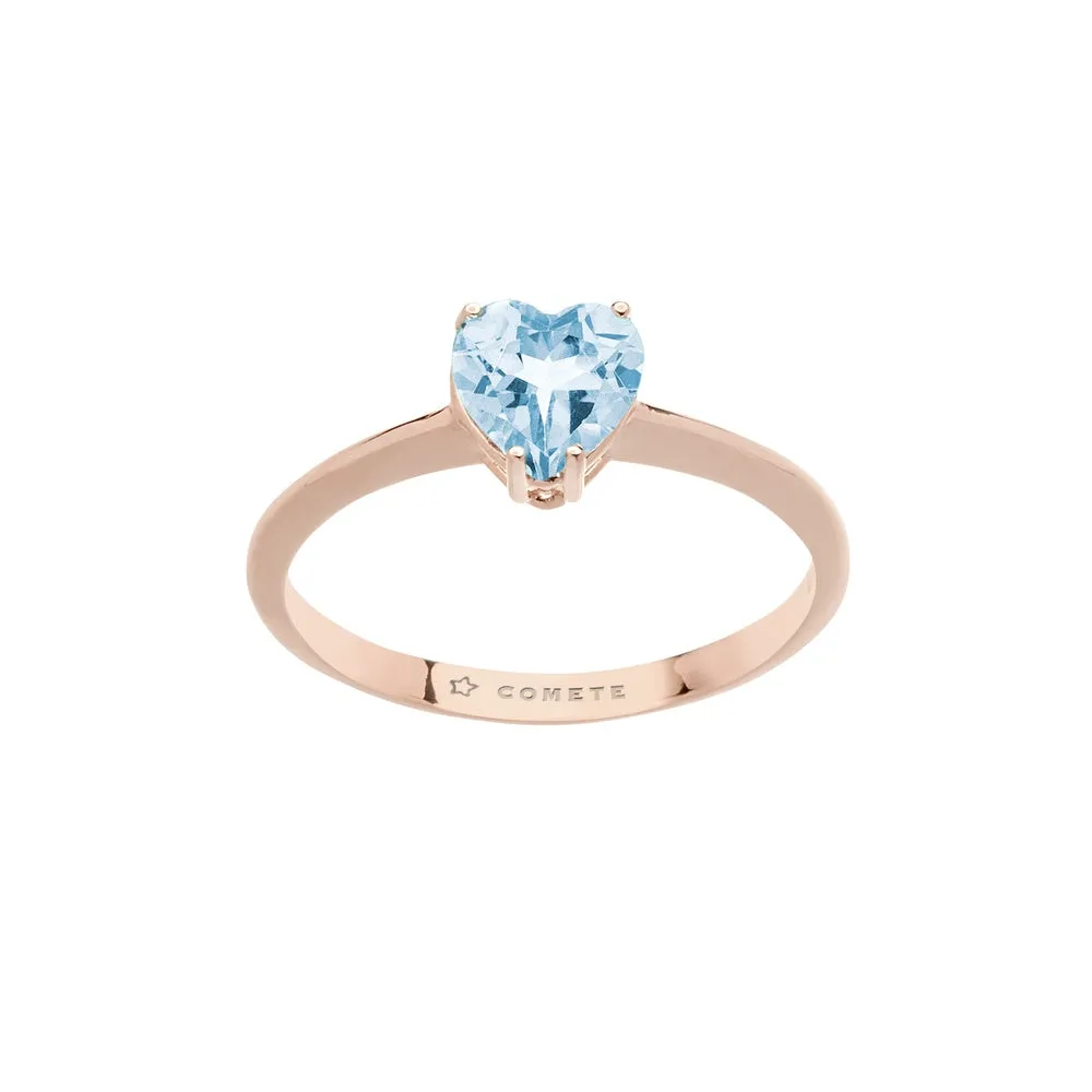 Anello Comete Con Topazio Azzurro A Cuore ANB 2544