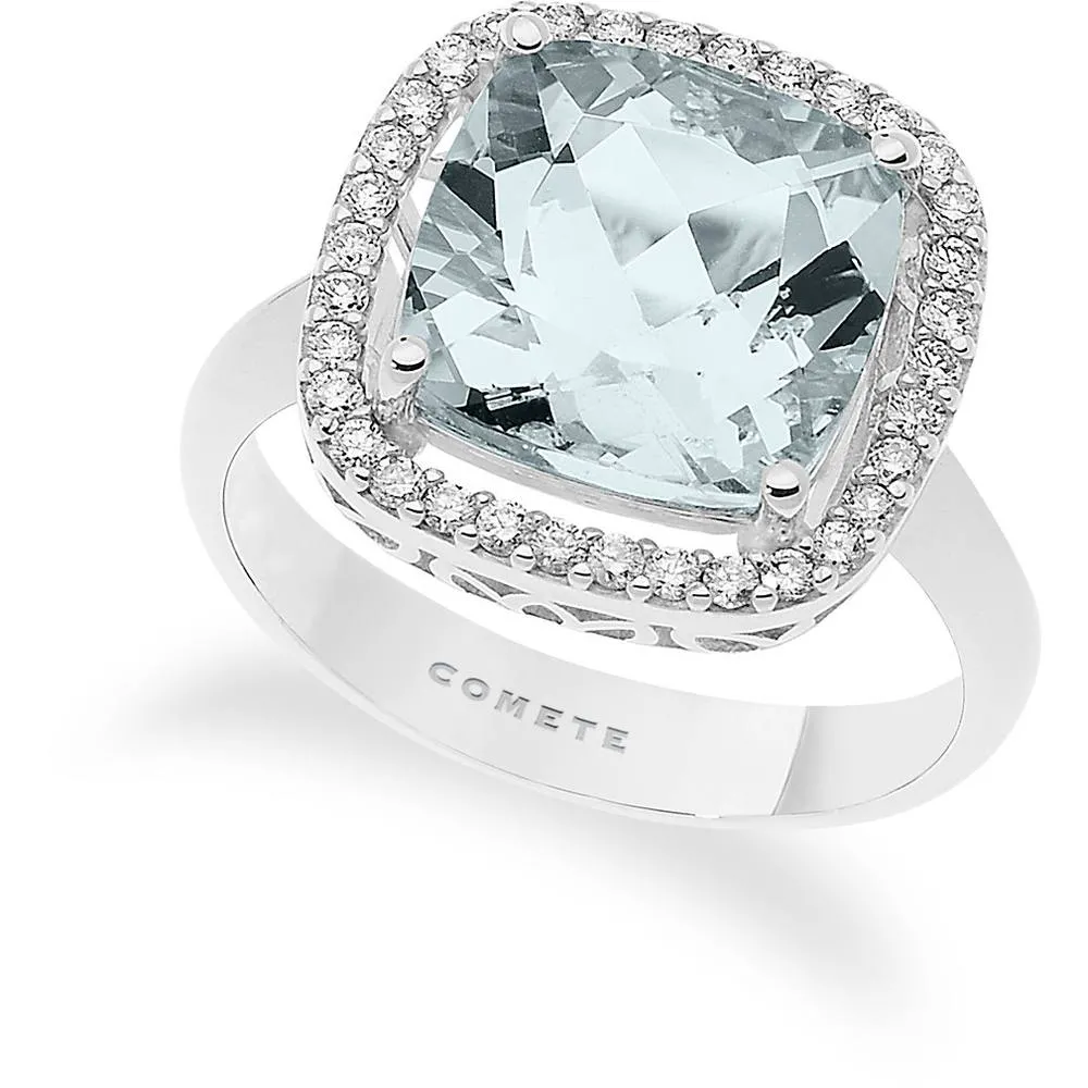 Anello Comete con Acquamarina e Diamanti ANQ 295