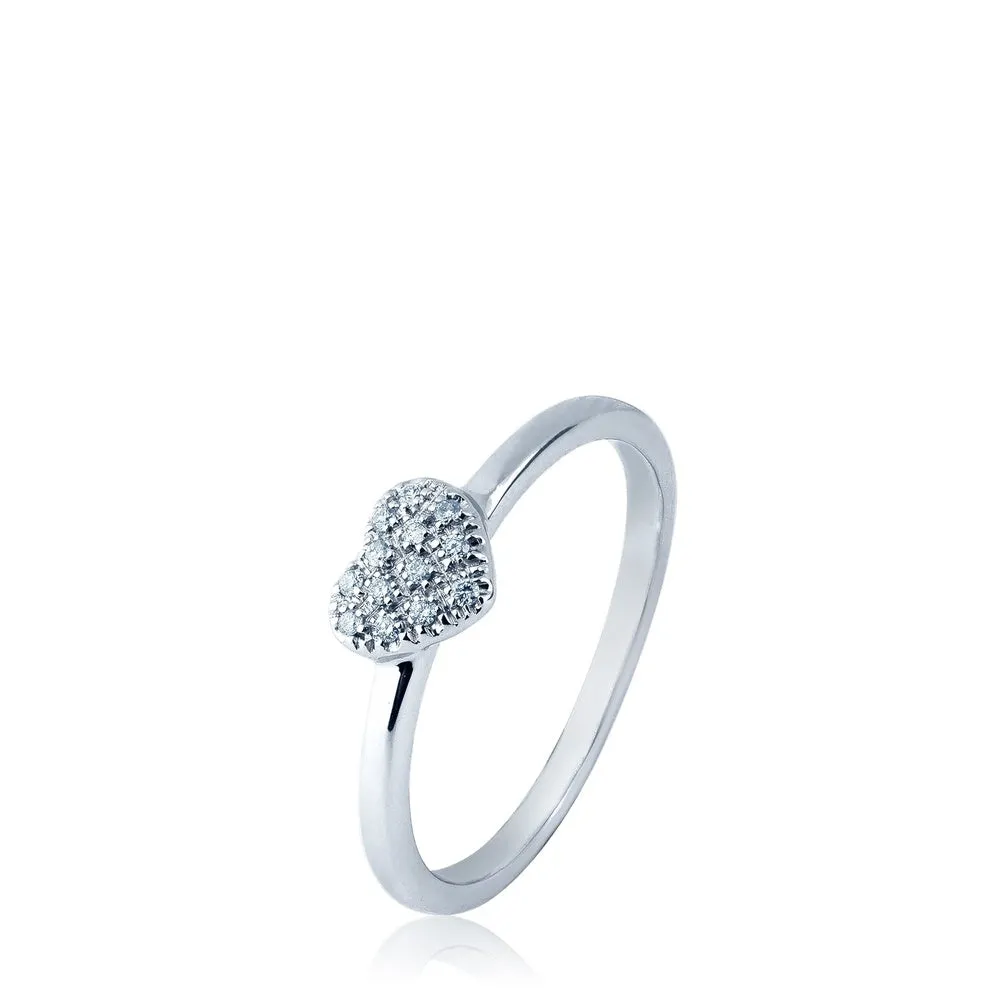 Mirco Visconti Anello con Cuore di Diamanti LR041