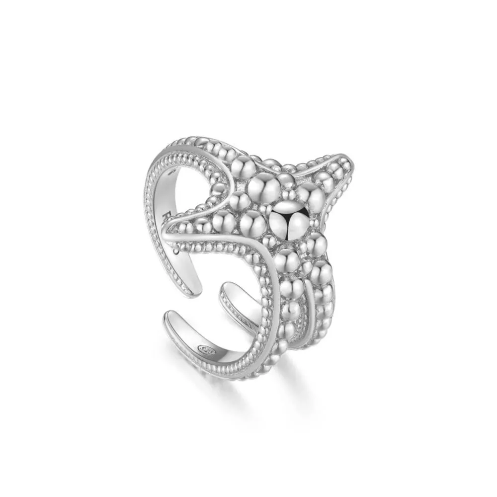 Anello Rosato Con Stella Marina in Argento RZIB31