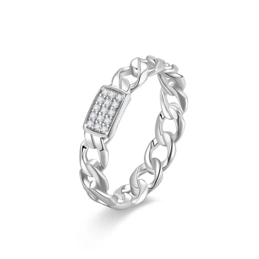 Anello Rosato Tag Futura Fascetta Argento RZFU35