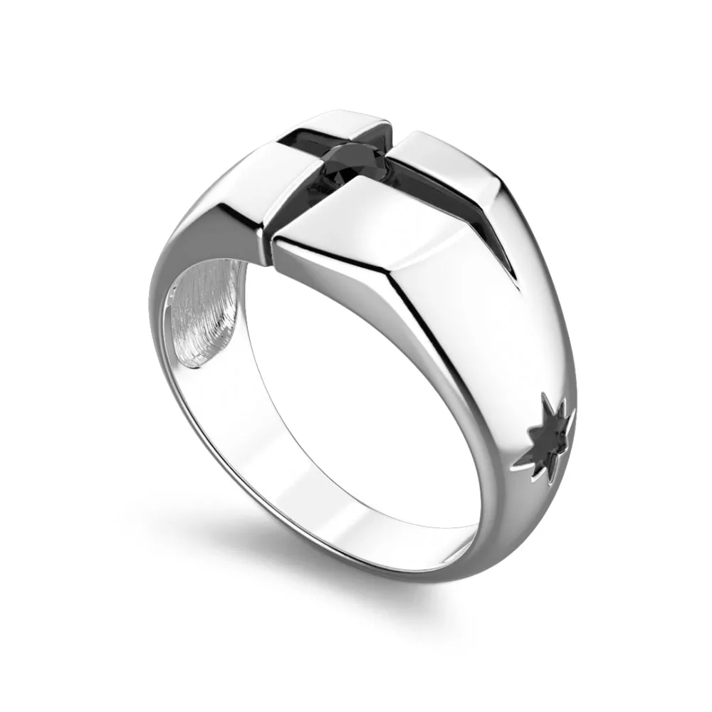 ZANCAN Anello Uomo in Argento con Pietra EXA164