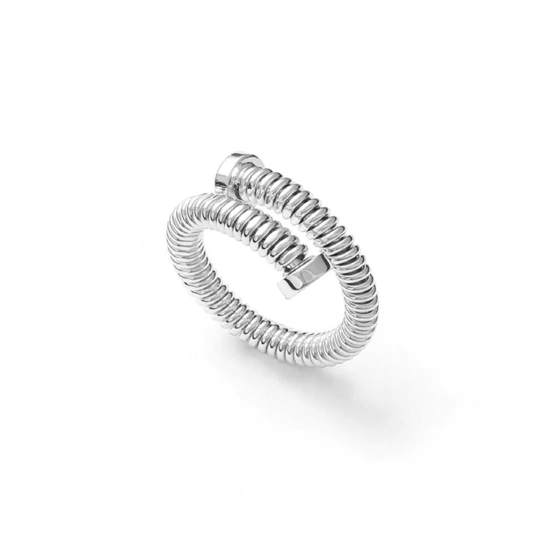 Anello donna Unoaerre Tubo gas in bronzo argentato 2574