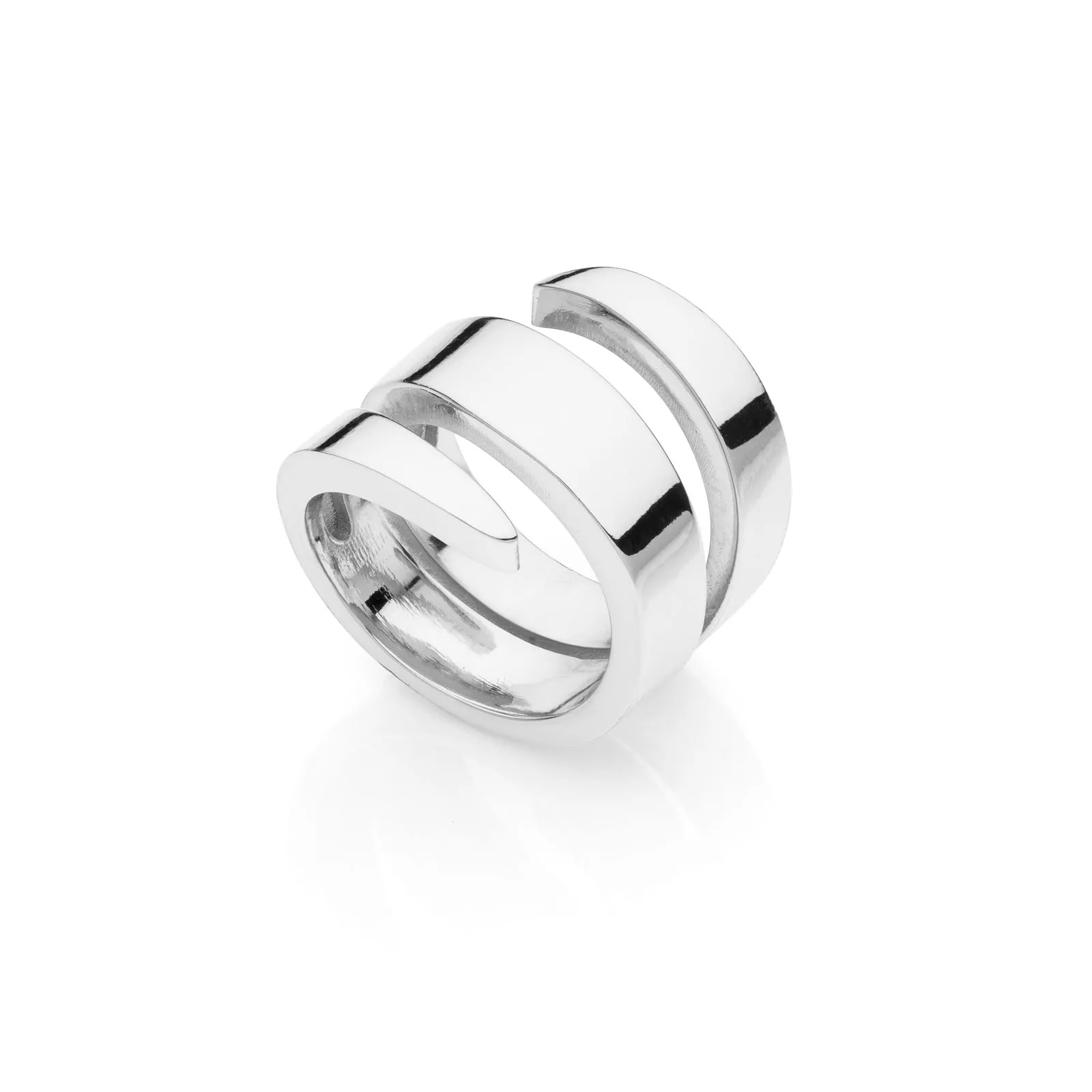 Anello donna Unoaerre argentato a spirale 2401