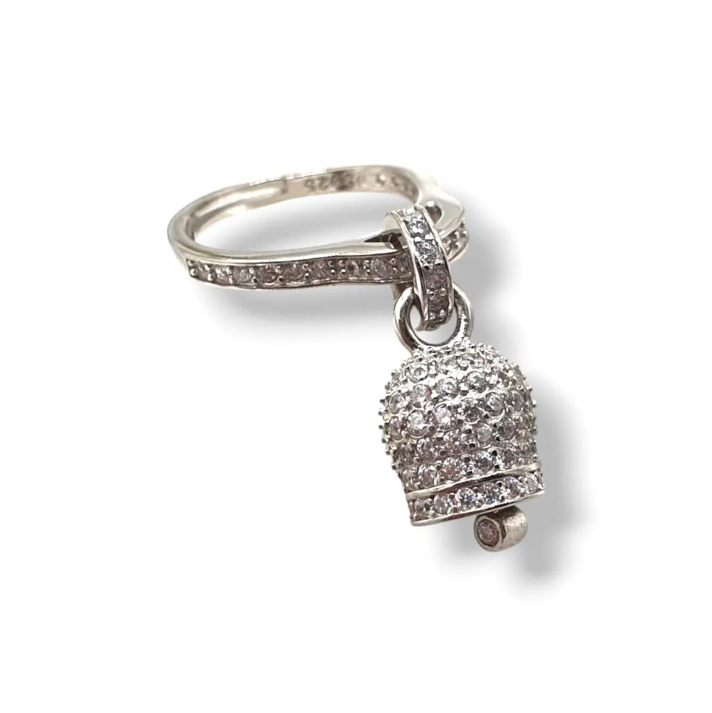 Anello donna campanella della fortuna Capri in argento zirconata
