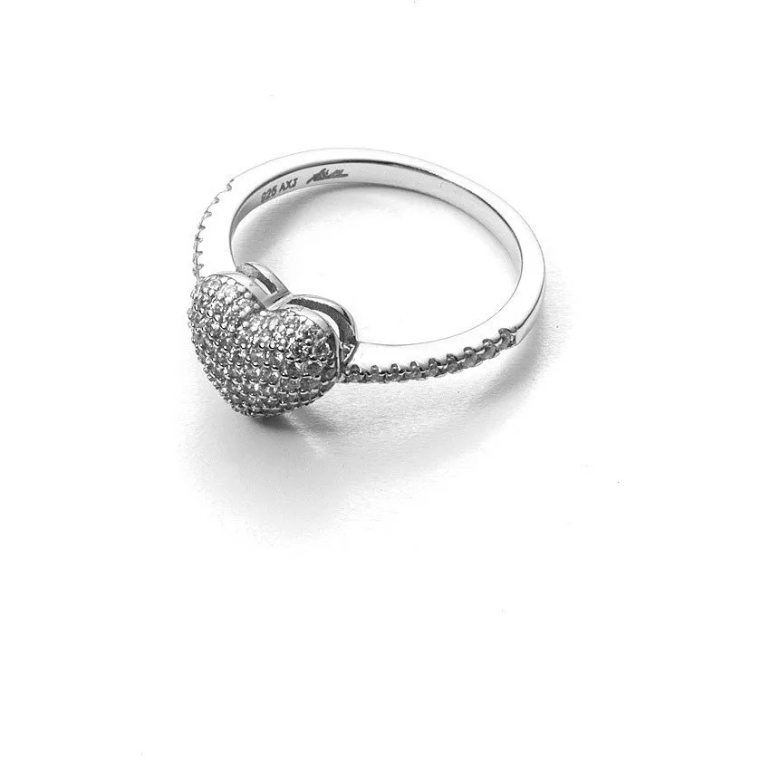 Anello donna cuore gioielli 4US Cesare Paciotti Silver Heart 4uan3002w