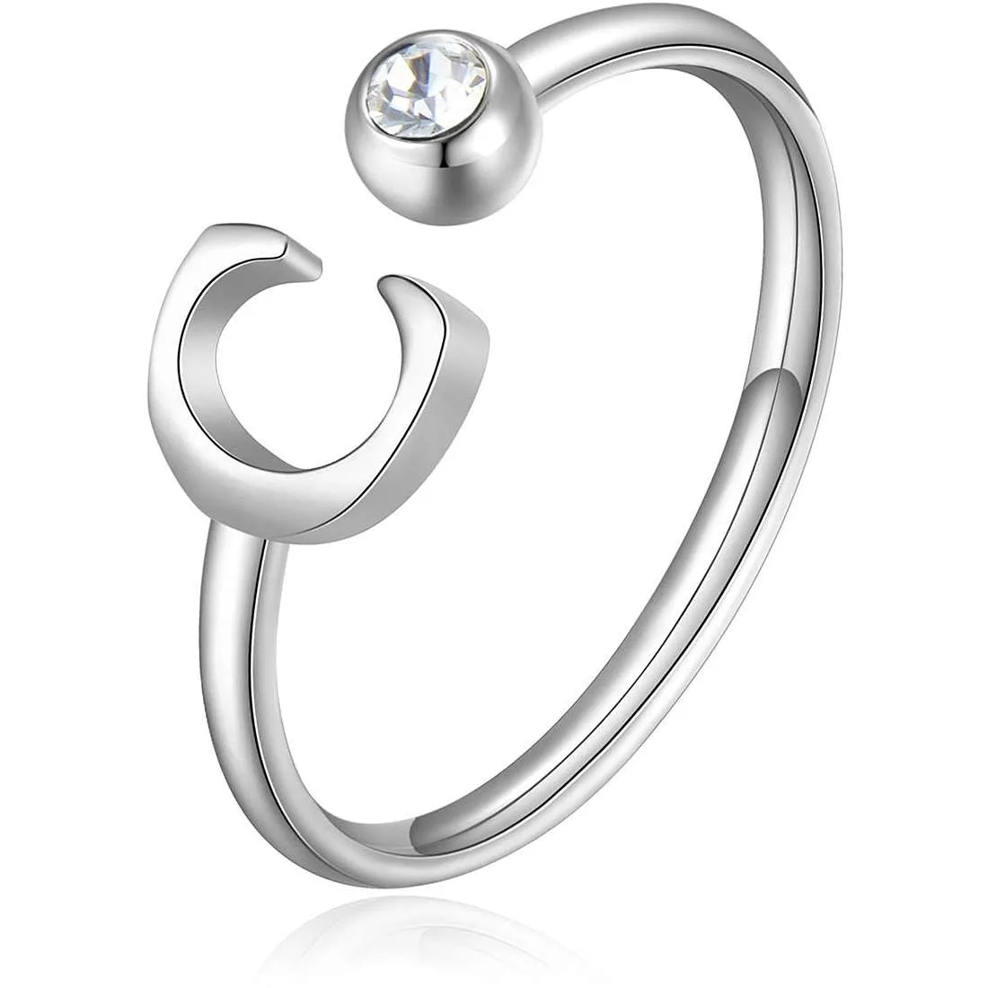Anello donna gioielli Sagapò Click sck174 lettera C