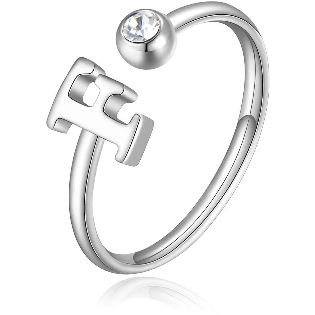 Anello donna gioielli Sagapò Click sck177 lettera F