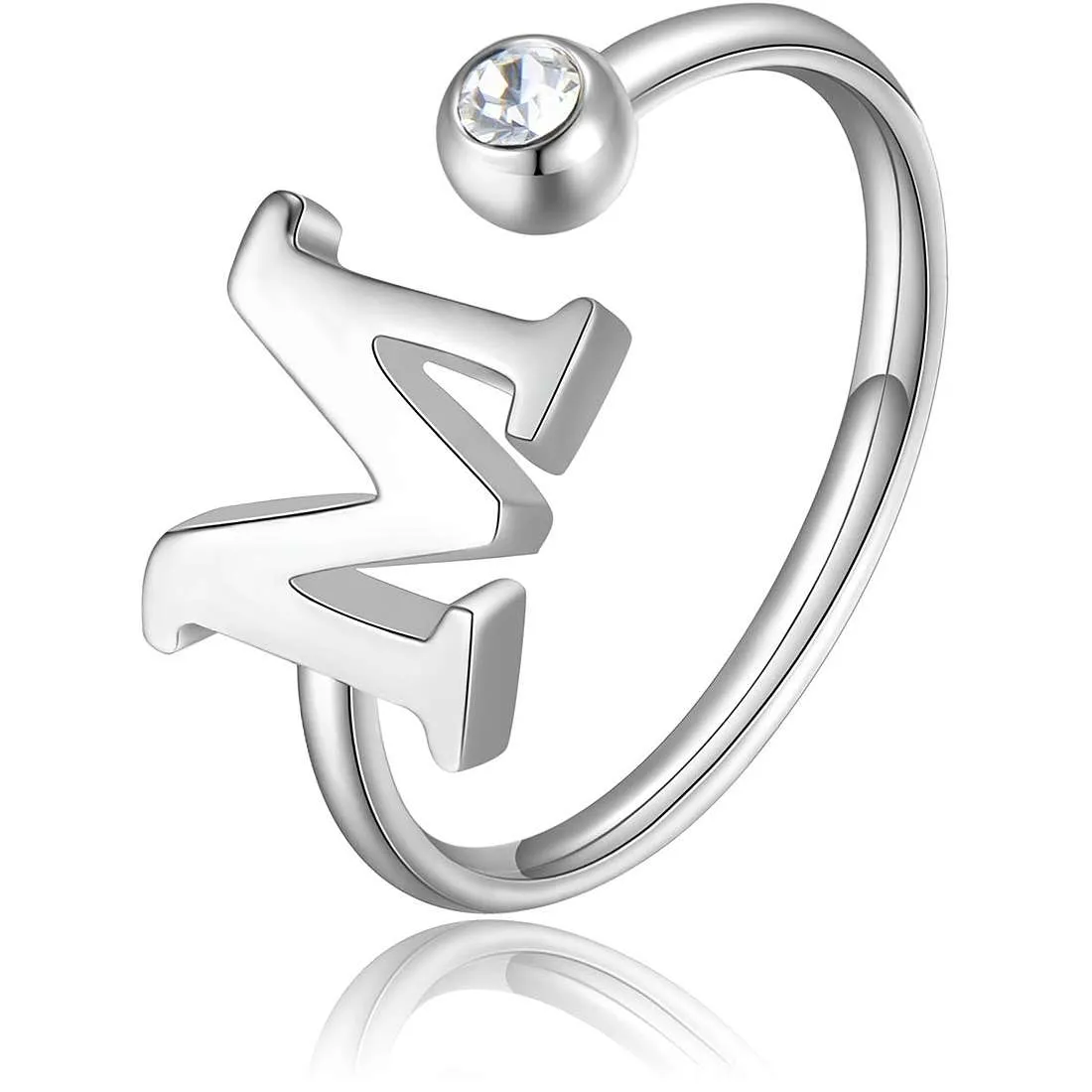 Anello donna gioielli Sagapò Click sck184 lettera M