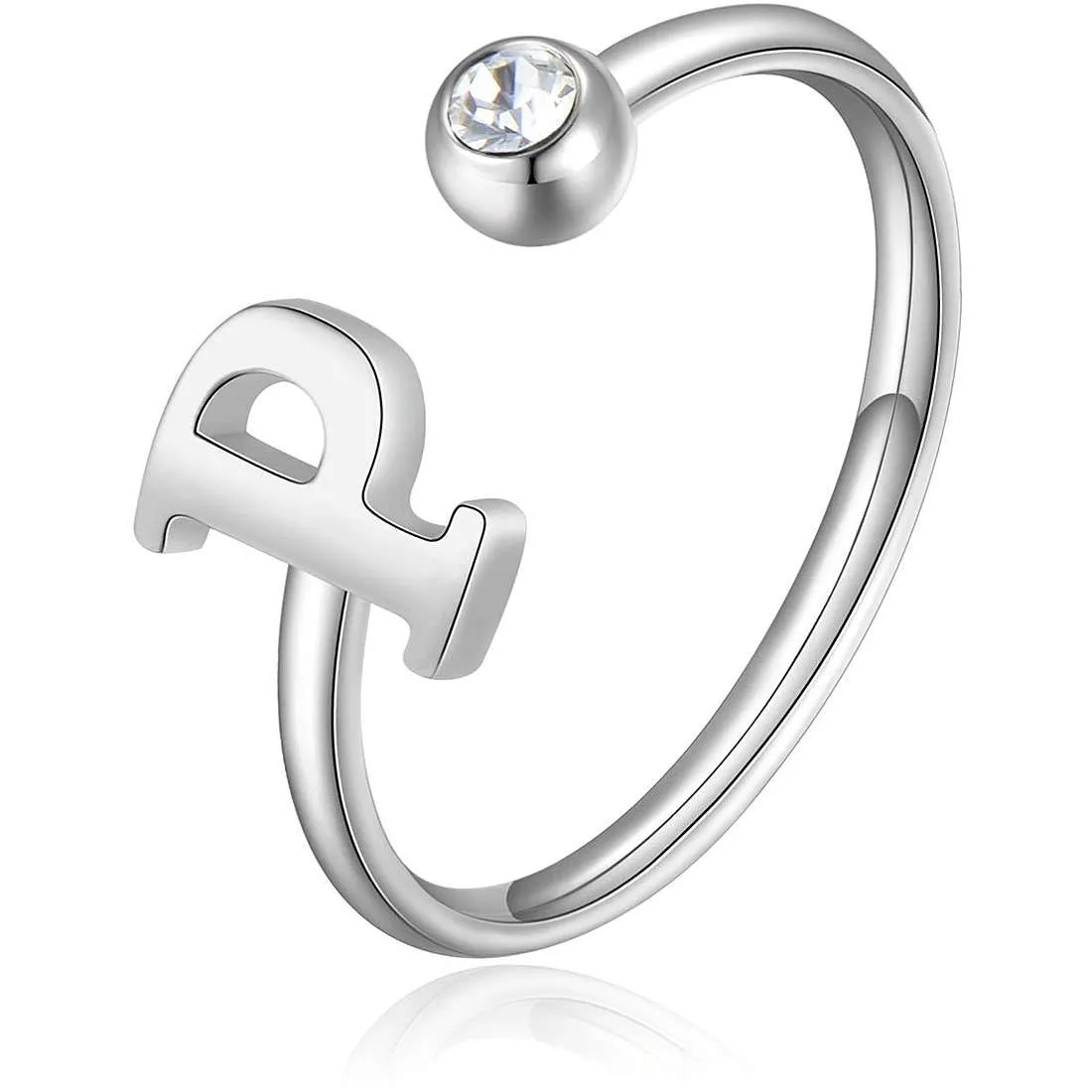 Anello donna gioielli Sagapò Click sck187 lettera P
