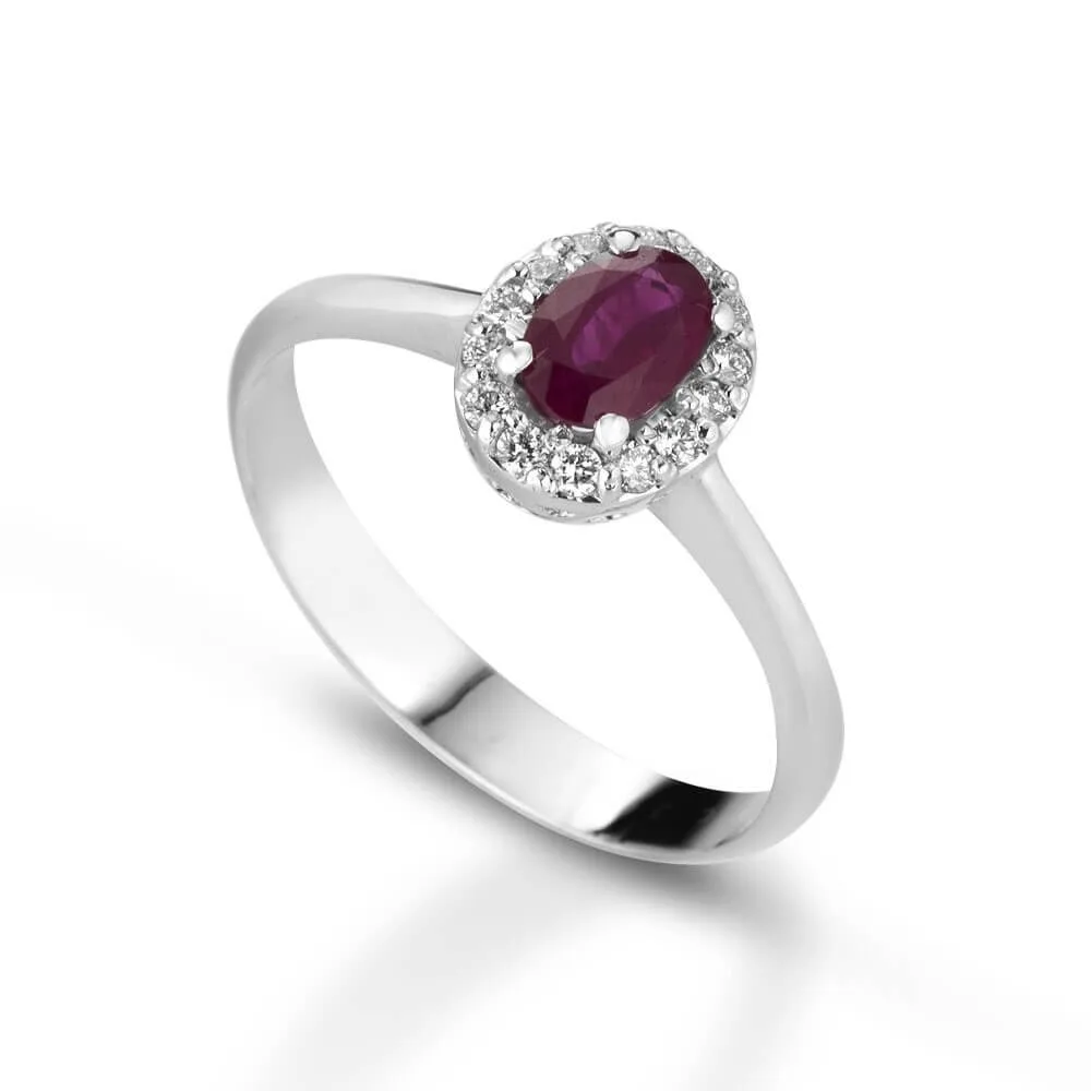 Anello rubino PG gioielli in oro bianco con diamanti anroyalr/2