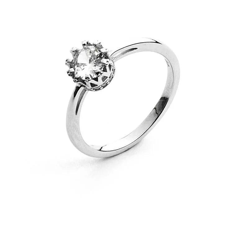 Anello solitario donna 4US Cesare Paciotti Crown 4UAN3696W-14