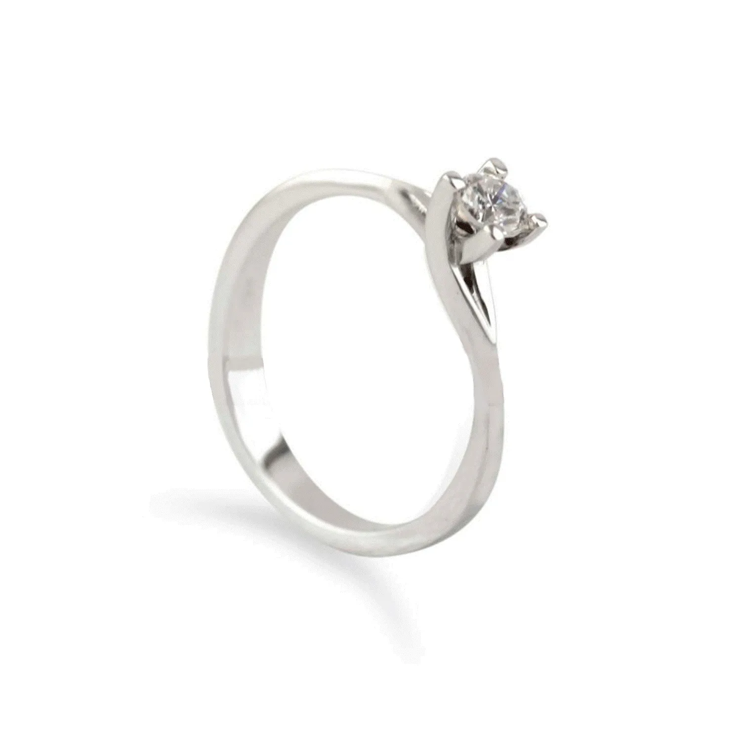Anello solitario in oro bianco e diamanti 8120SSL007 PG Gioielli da donna