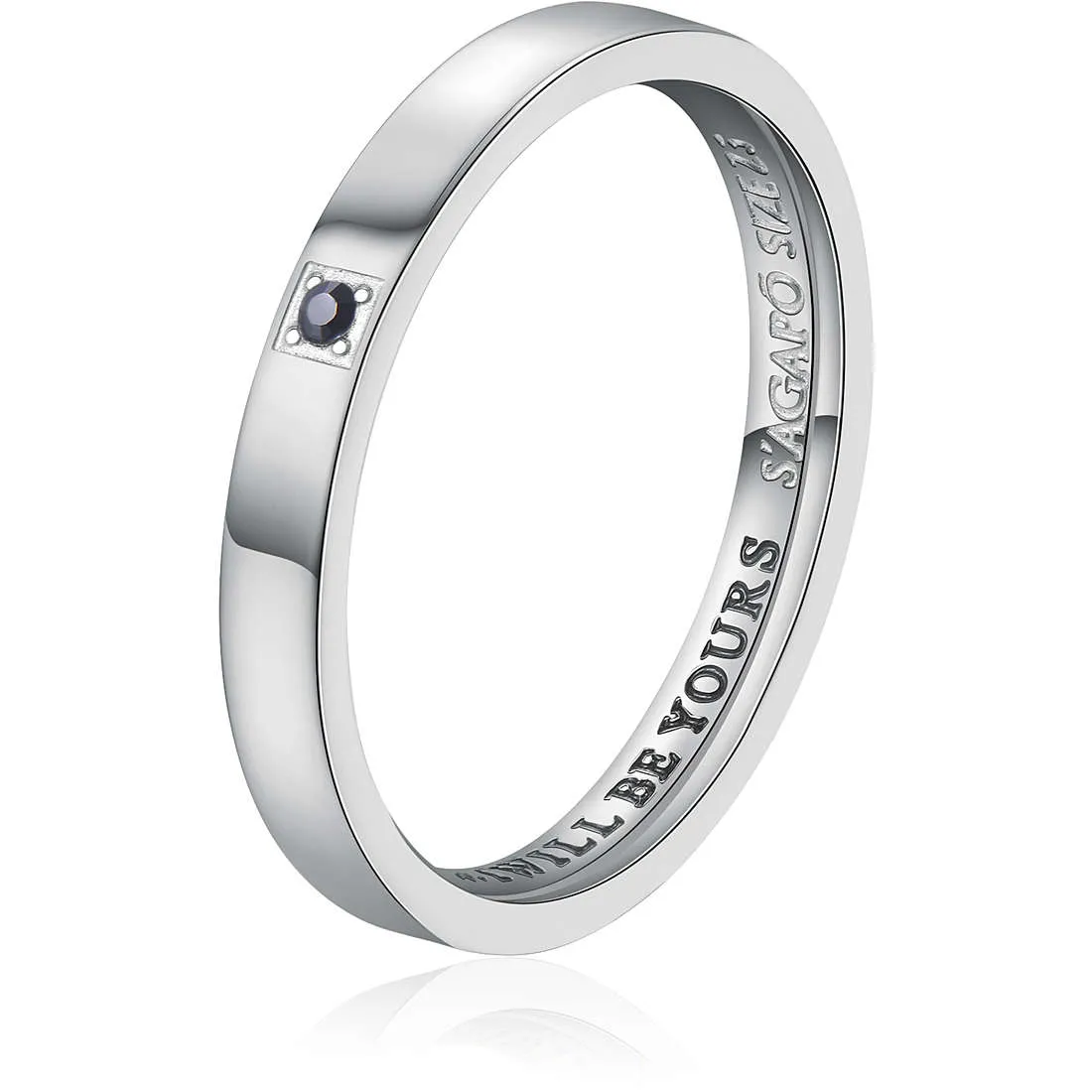 Anello uomo acciaio gioielli Sagapò Forlove sfv32a
