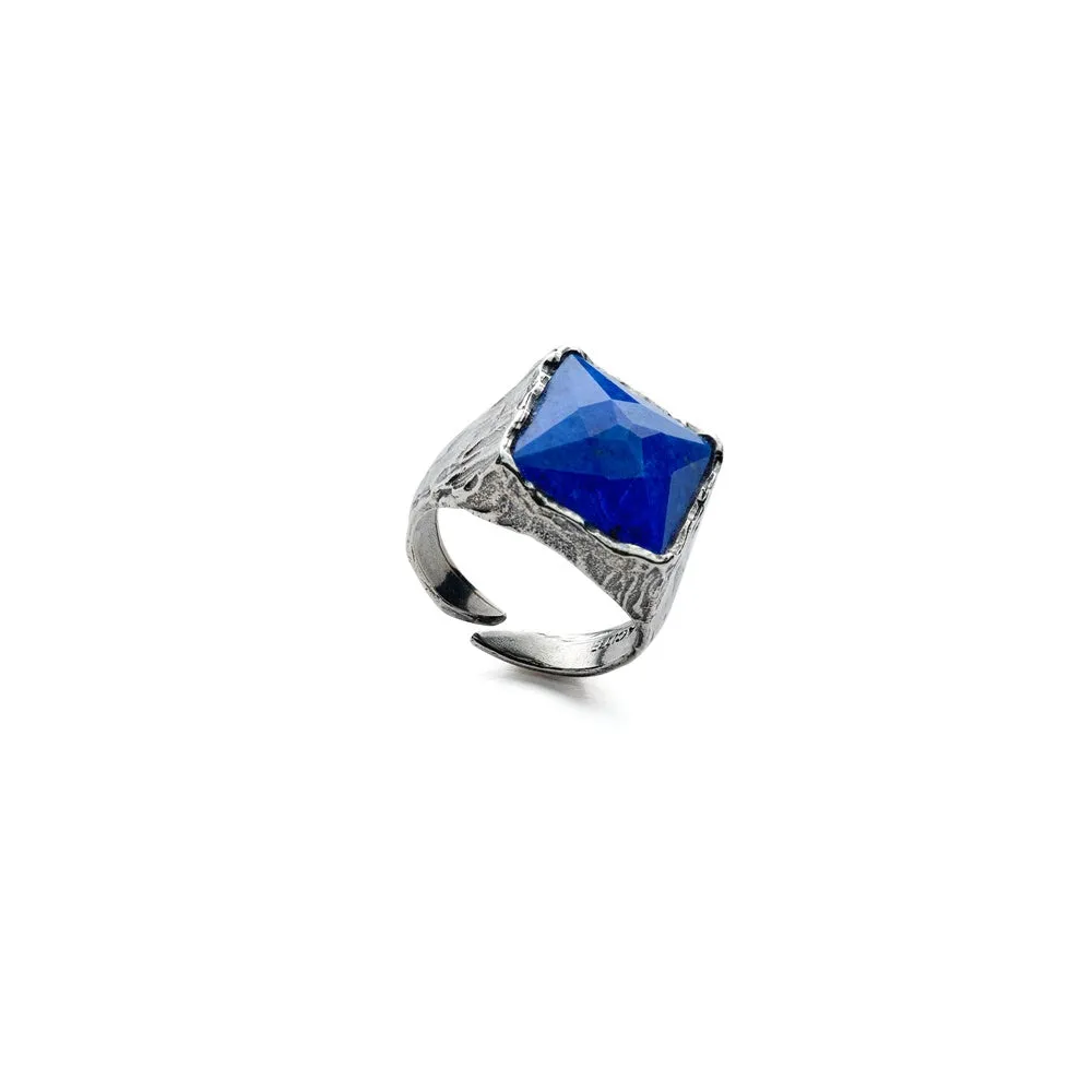 Antracite Anello Uomo con Lapis RE BLU