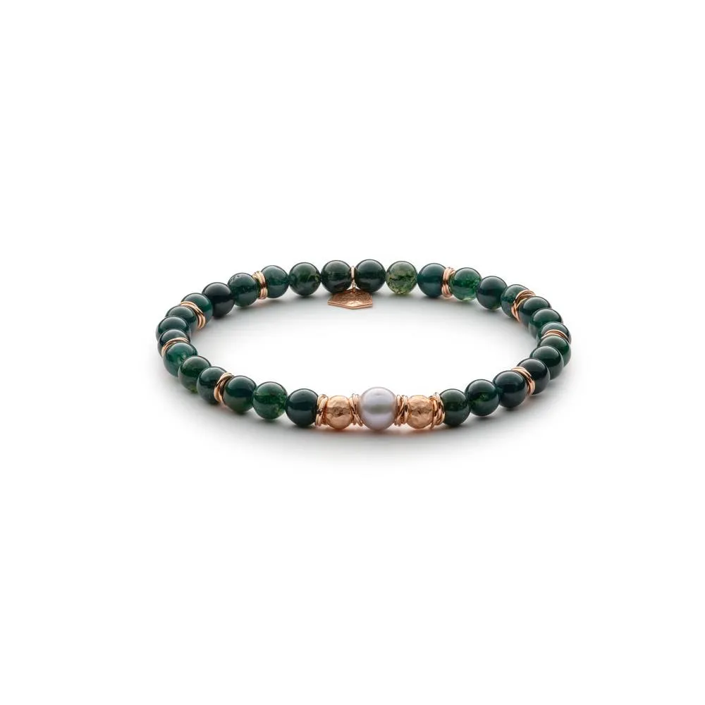 Antracite Bracciale Lady con Agata Muschiata ORTENSIA