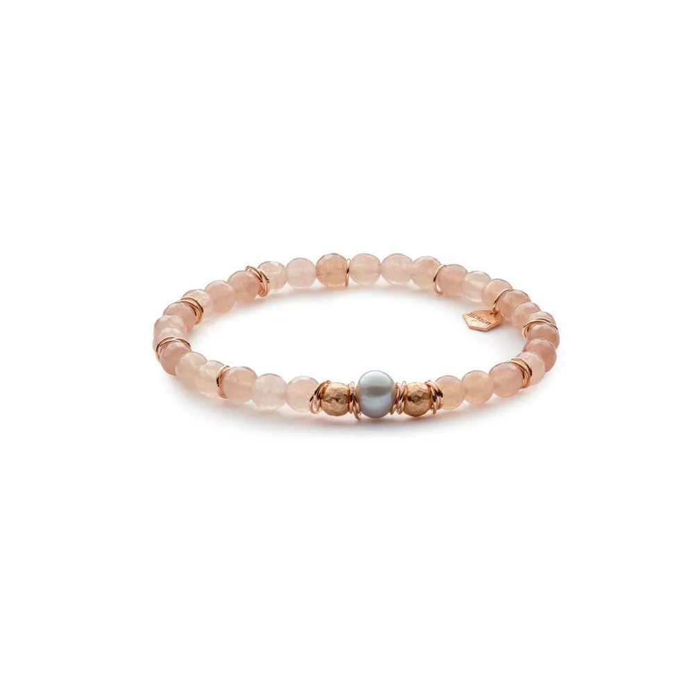 Antracite Bracciale Lady con Agata Rosa AZALEA