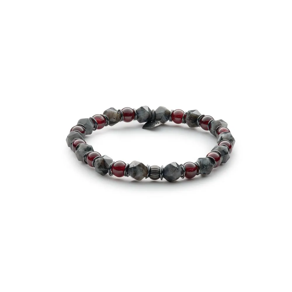 Antracite Bracciale Rock con Pietre Dure KING